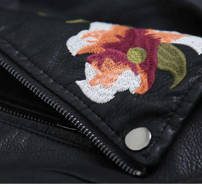 جاكيت نسائي من الجلد الصناعي ,Women's faux leather jacket
