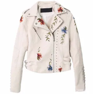 جاكيت نسائي من الجلد الصناعي ,Women's faux leather jacket