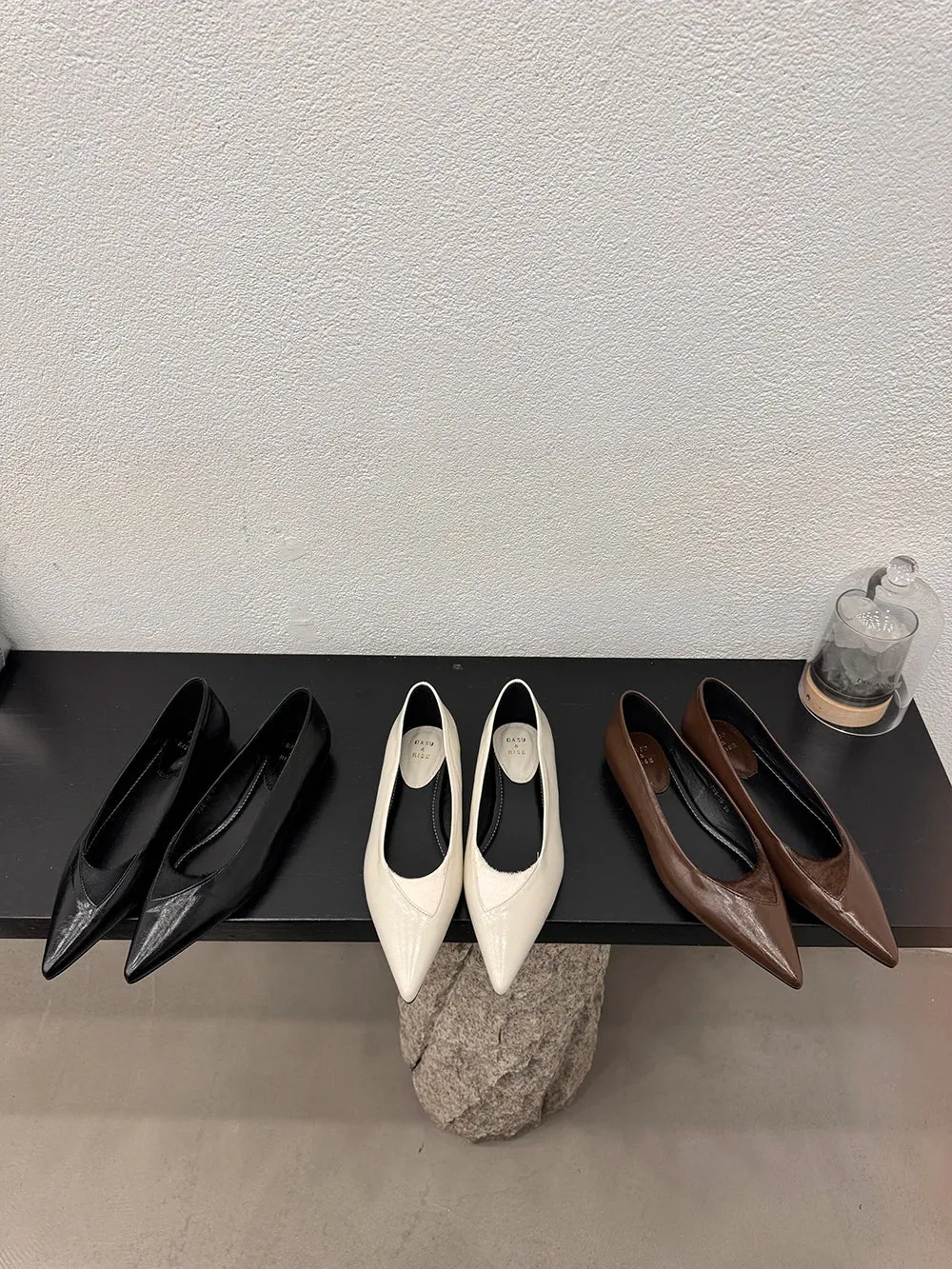 binfenxie  -  Pointed Toe Ladies Loafers 2024 New Arrivals Fashion Dress Shoes Black White Brown Shallow Slip On Casual Mules Shoes Woman 39
