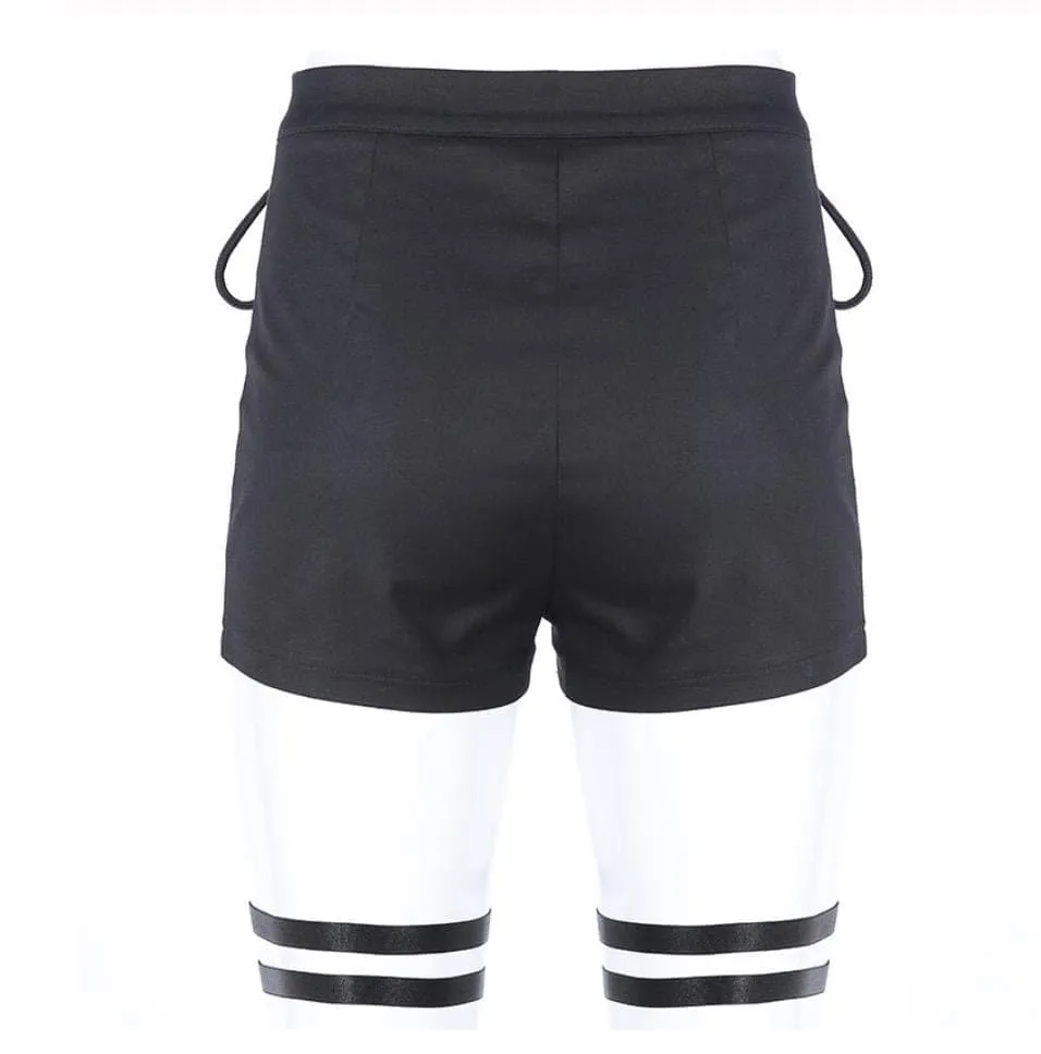 Criss Cross Punk Gothic Short