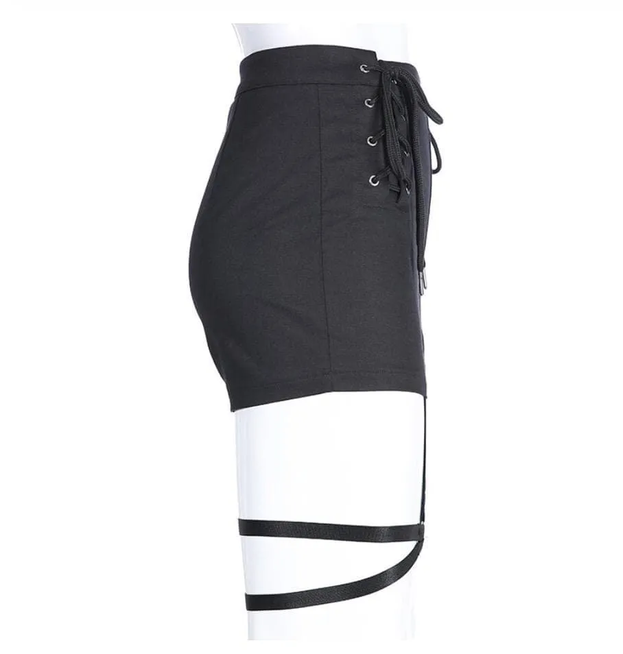 Criss Cross Punk Gothic Short