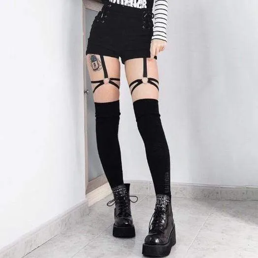 Criss Cross Punk Gothic Short
