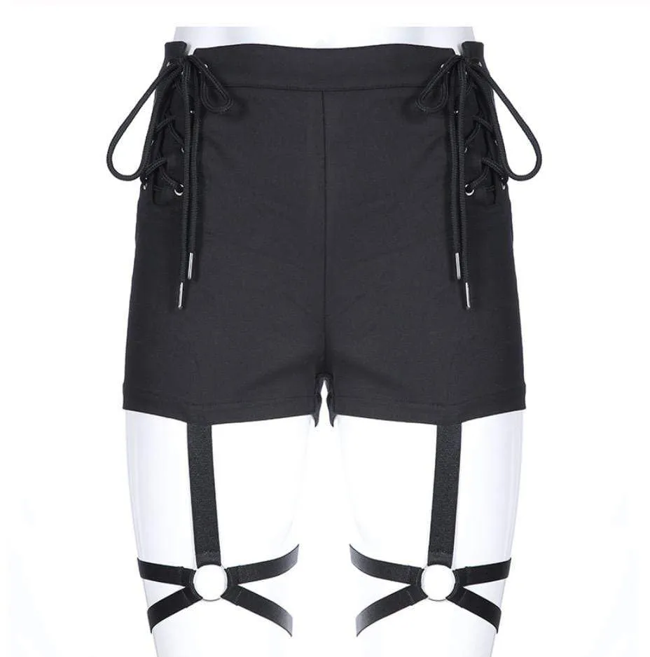 Criss Cross Punk Gothic Short
