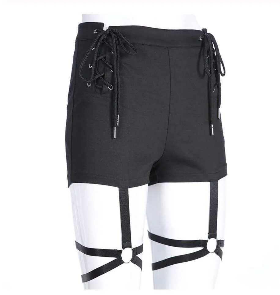 Criss Cross Punk Gothic Short