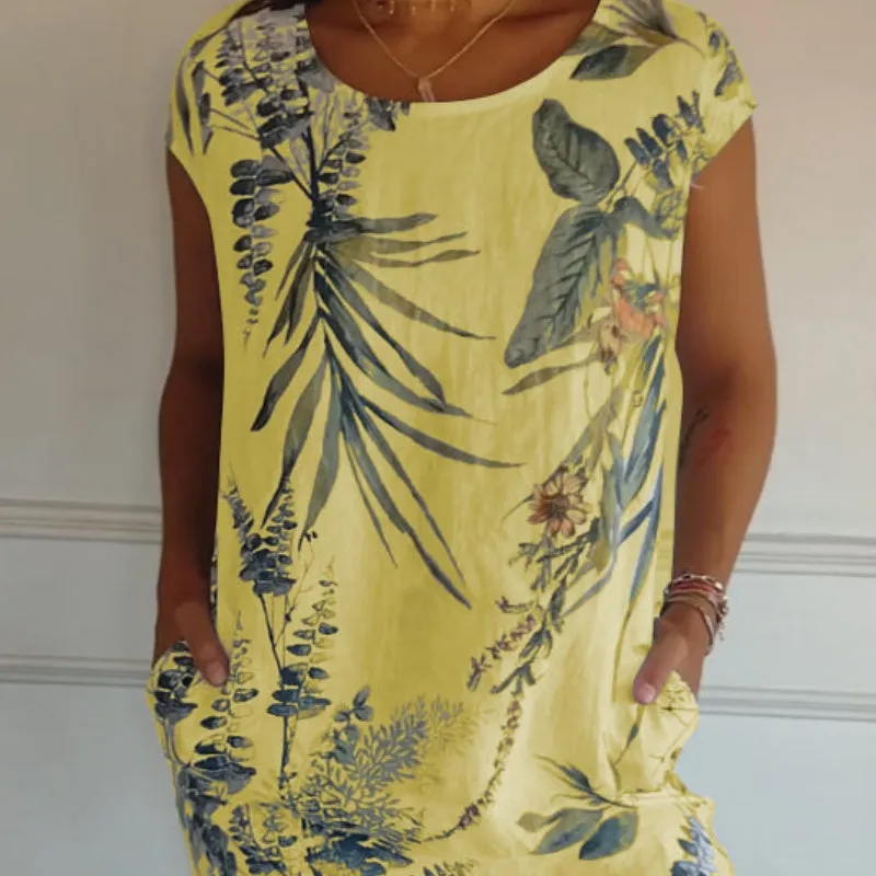 HOT SALE 49% OFFCasual Printed Dress with Pockets