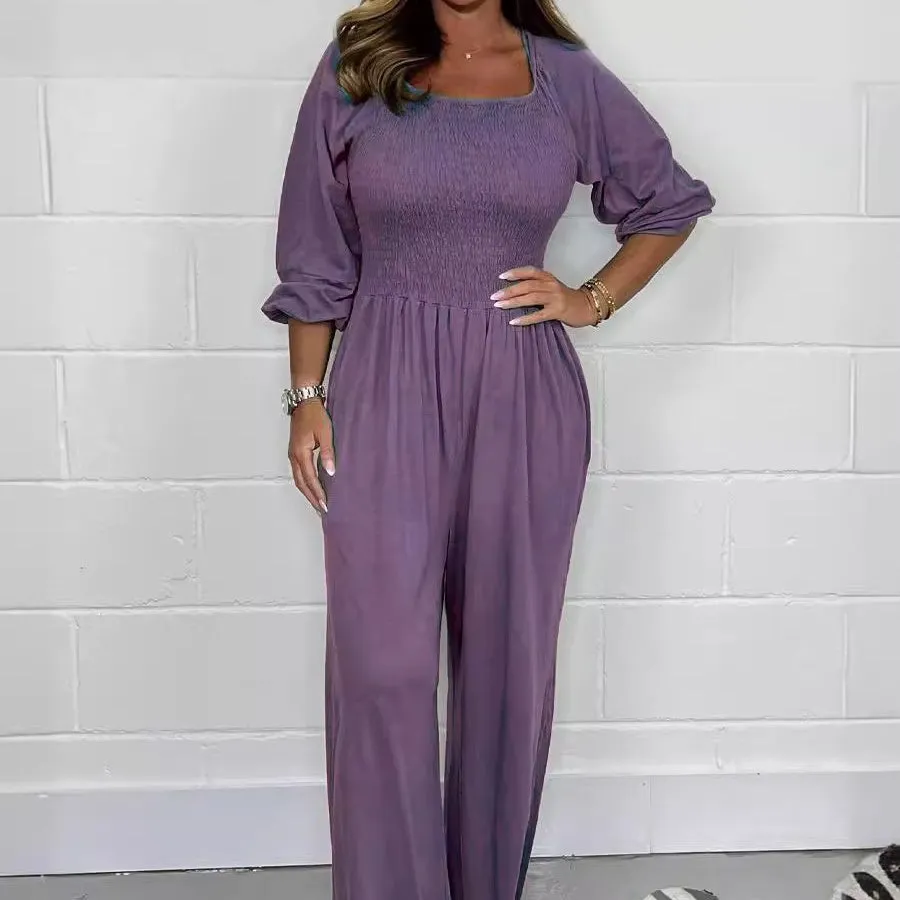 Hot Sale 49% OffWomen's Elastic Waist Summer Jumpsuit