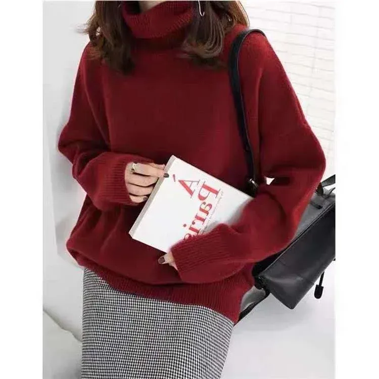 HOT SALE Women's Loose Fit Turtleneck Sweater