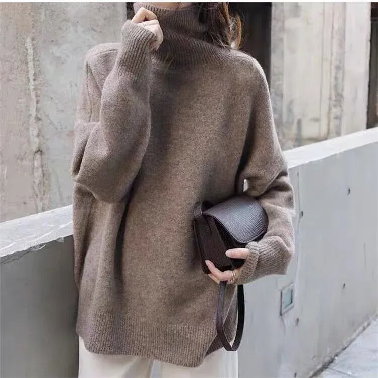HOT SALE Women's Loose Fit Turtleneck Sweater