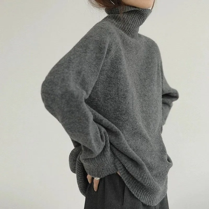 HOT SALE Women's Loose Fit Turtleneck Sweater