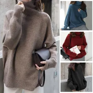 HOT SALE Women's Loose Fit Turtleneck Sweater