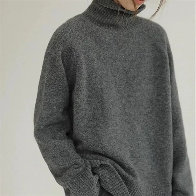 HOT SALE Women's Loose Fit Turtleneck Sweater