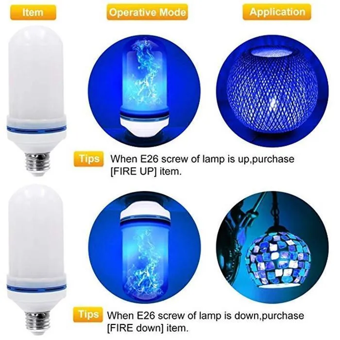 LED vlameffect gloeilamp-met zwaartekracht detectie-effect