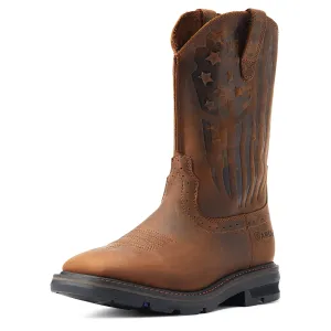 Men's Ariat Sierra Shock Shield Patriot Work Boot  Durable, Comfortable & Built to Last