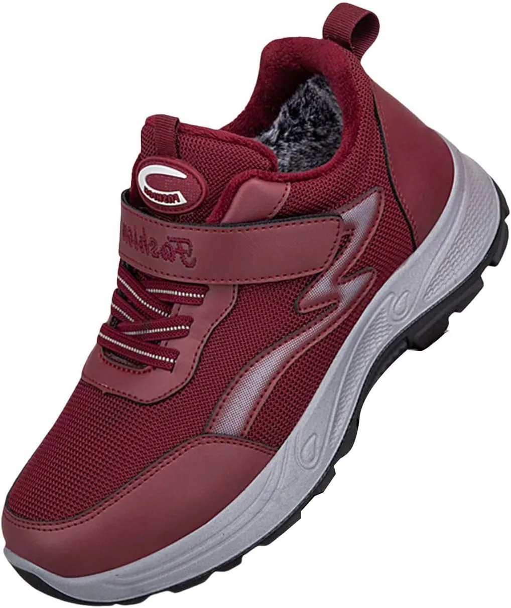 Woman Tennis Shoes Comfortable Platform Plush Lined Sneakers Lightweight Business Casual Walking Running Athletic Shoes