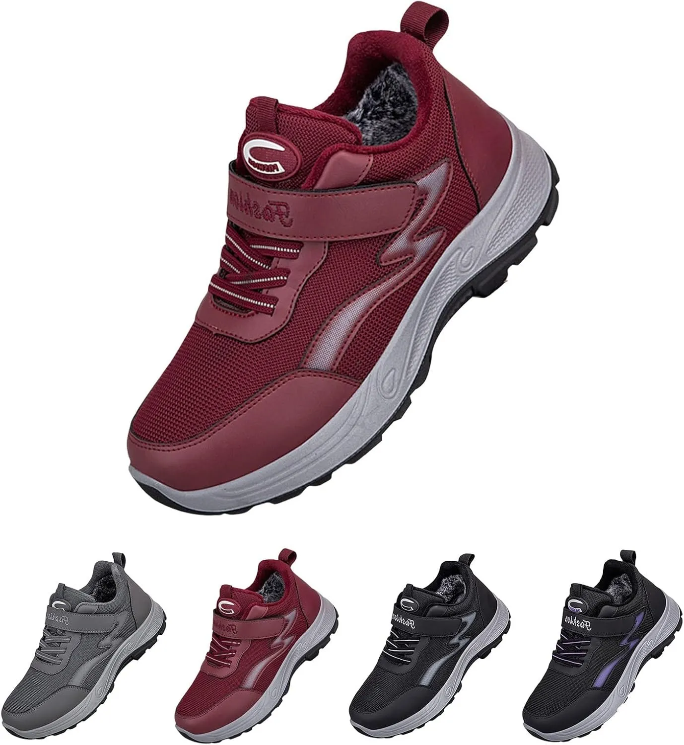 Woman Tennis Shoes Comfortable Platform Plush Lined Sneakers Lightweight Business Casual Walking Running Athletic Shoes