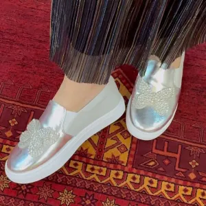 Women's Casual Rhinestone Sparkle Flats Loafers