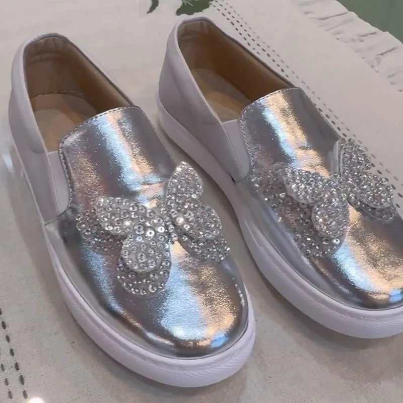 Women's Casual Rhinestone Sparkle Flats Loafers