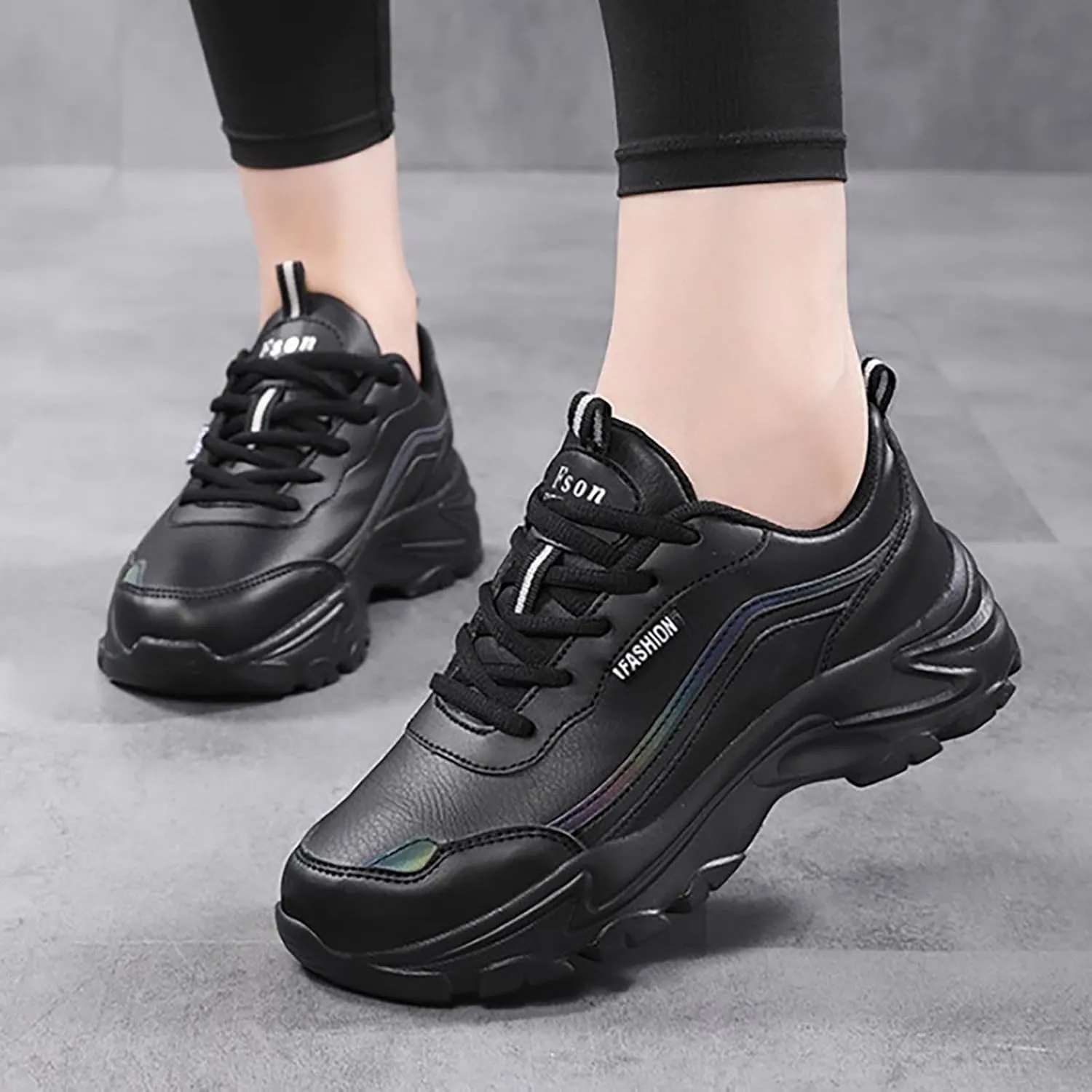 Women's Shoes Sneakers Comfortable Lightweiht Soft Sole Athletic Shoes Casual Fashion Lace Up Non Slip Walking Shoes